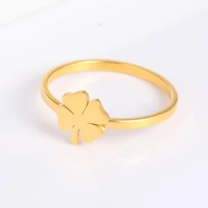 4-leaf clover ring - stainless steel BELA