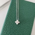 4-leaf clover moissanite 0.4 carat necklace - 925 sterling silver BELA photo review